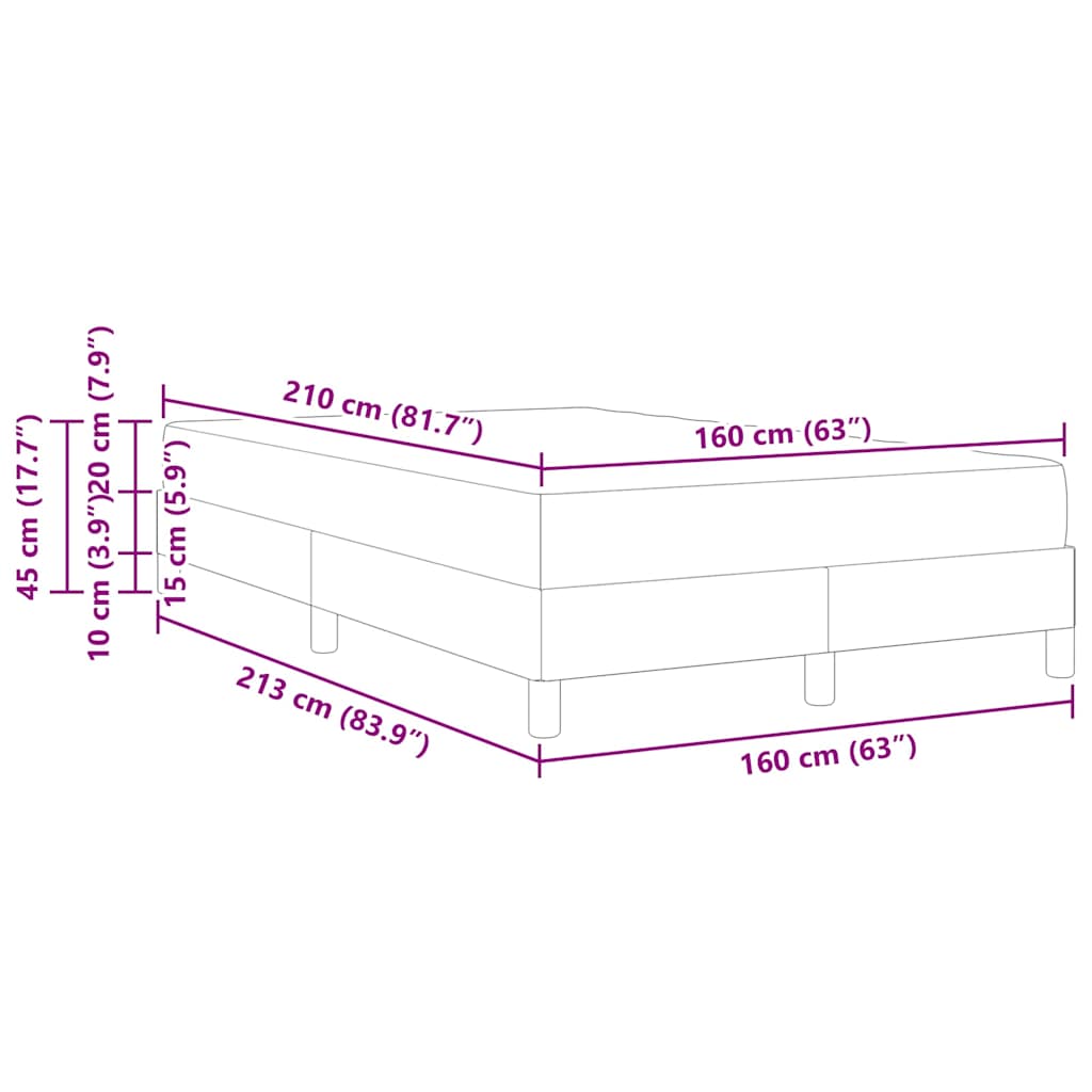 Boxspringbett mit Matratze Dunkelgrün 160 x 210 cm Stoff