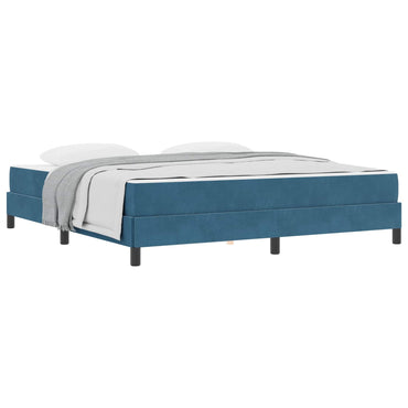 vidaXL Boxspringbett mit Matratze Dunkelblau 180 x 220 cm Stoff