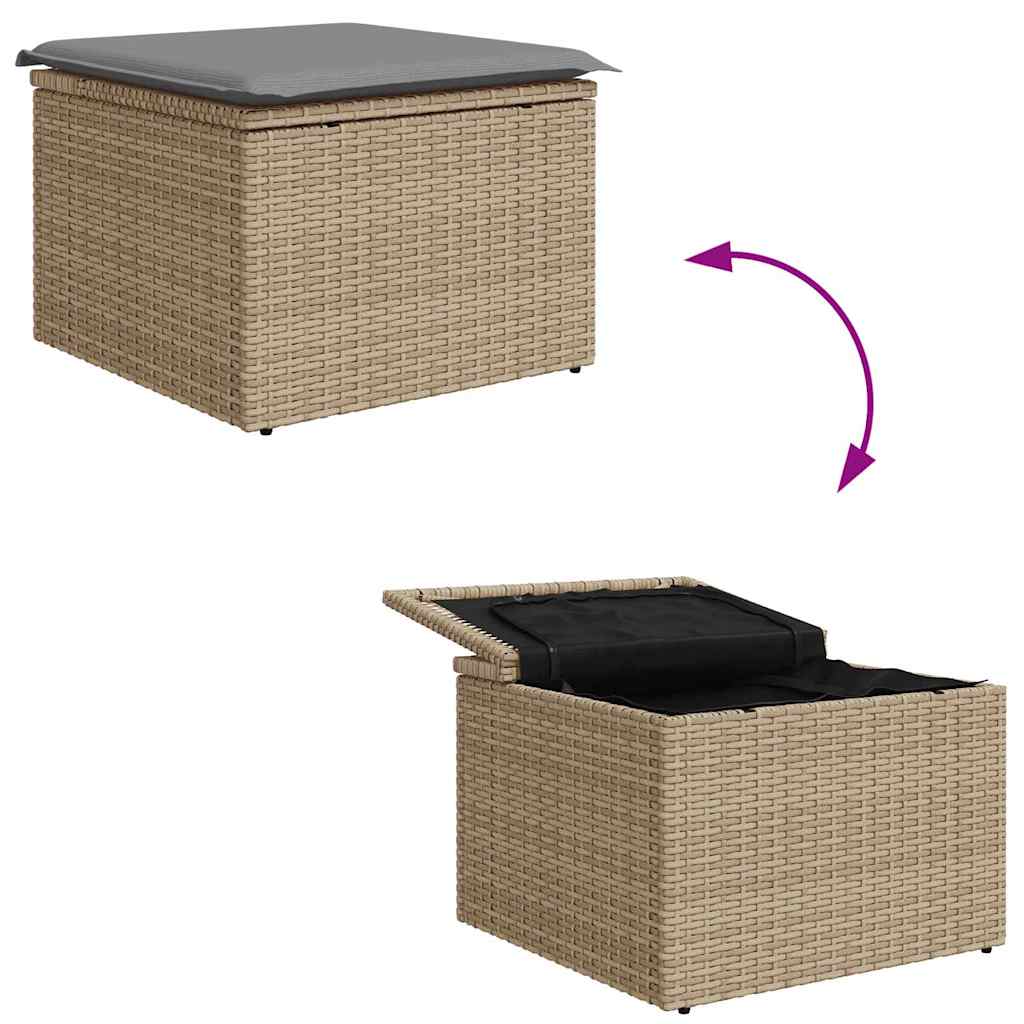vidaXL Gartensofa-set mit Kissen 6 pcs Beige und Hellgrau Polyrattan