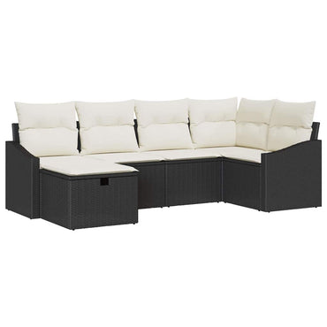 vidaXL Ensemble de canapés avec coussins 7 pcs Résine tressée
