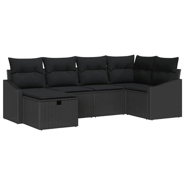 vidaXL Ensemble de canapés avec coussins 7 pcs Résine tressée