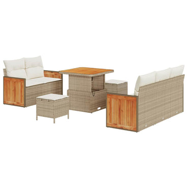vidaXL Ensemble de canapés de jardin avec coussins 8 pcs Beige et Crème