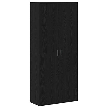 vidaXL Highboard Schwarz Eichen-Optik 80 x 35 x 180 cm Holzwerkstoff
