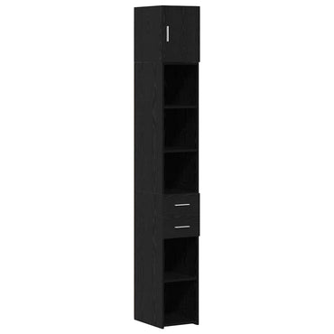 vidaXL Meuble de rangement à tiroirs 2 pcs Noir aspect chêne