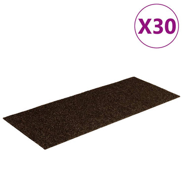 vidaXL Stufenmatten Selbstklebend 30 Stk. 60x25 cm Braun Rechteckig