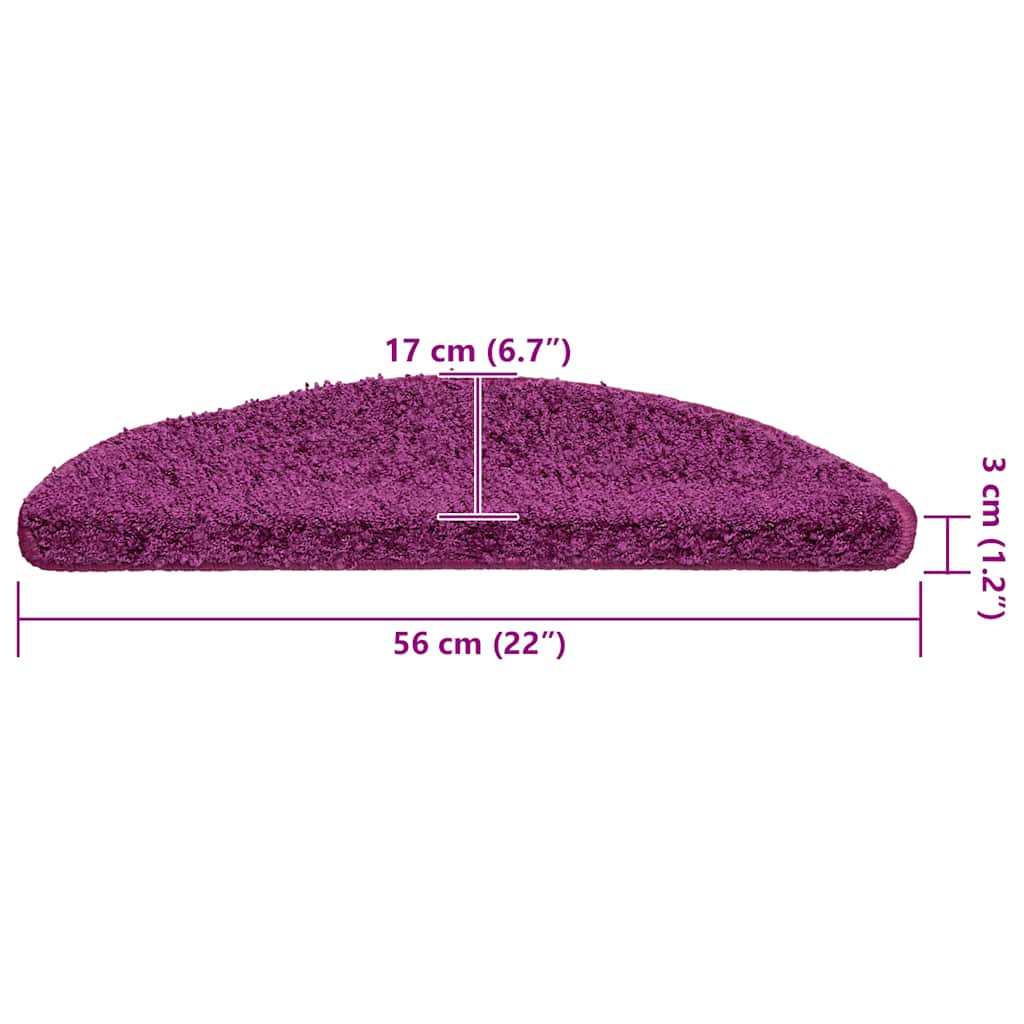 Stufenmatten 30 Stk. 56x17x3 cm Violett Halbrund