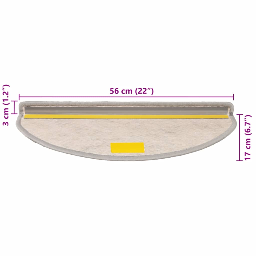 Stufenmatten Selbstklebend Sisal-Optik 30Stk. 65x21x4cm Silbern