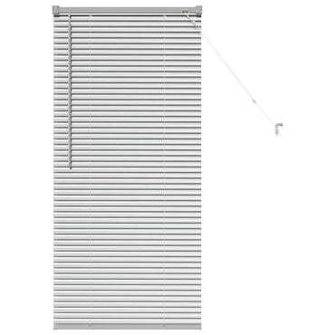 vidaXL Balkenjalousien Silber 130 x 55 cm Aluminium