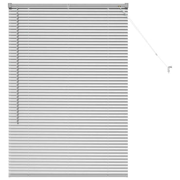 vidaXL Balkenjalousien Silber 130 x 85 cm Aluminium