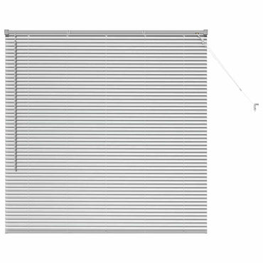 vidaXL Balkenjalousien Silber 130 x 130 cm Aluminium