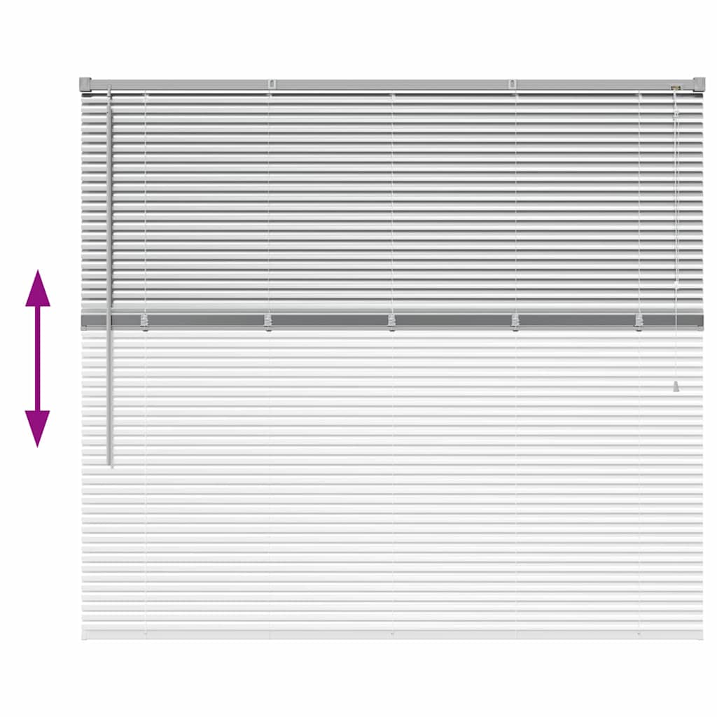 vidaXL Balkenjalousien Silber 130 x 145 cm Aluminium