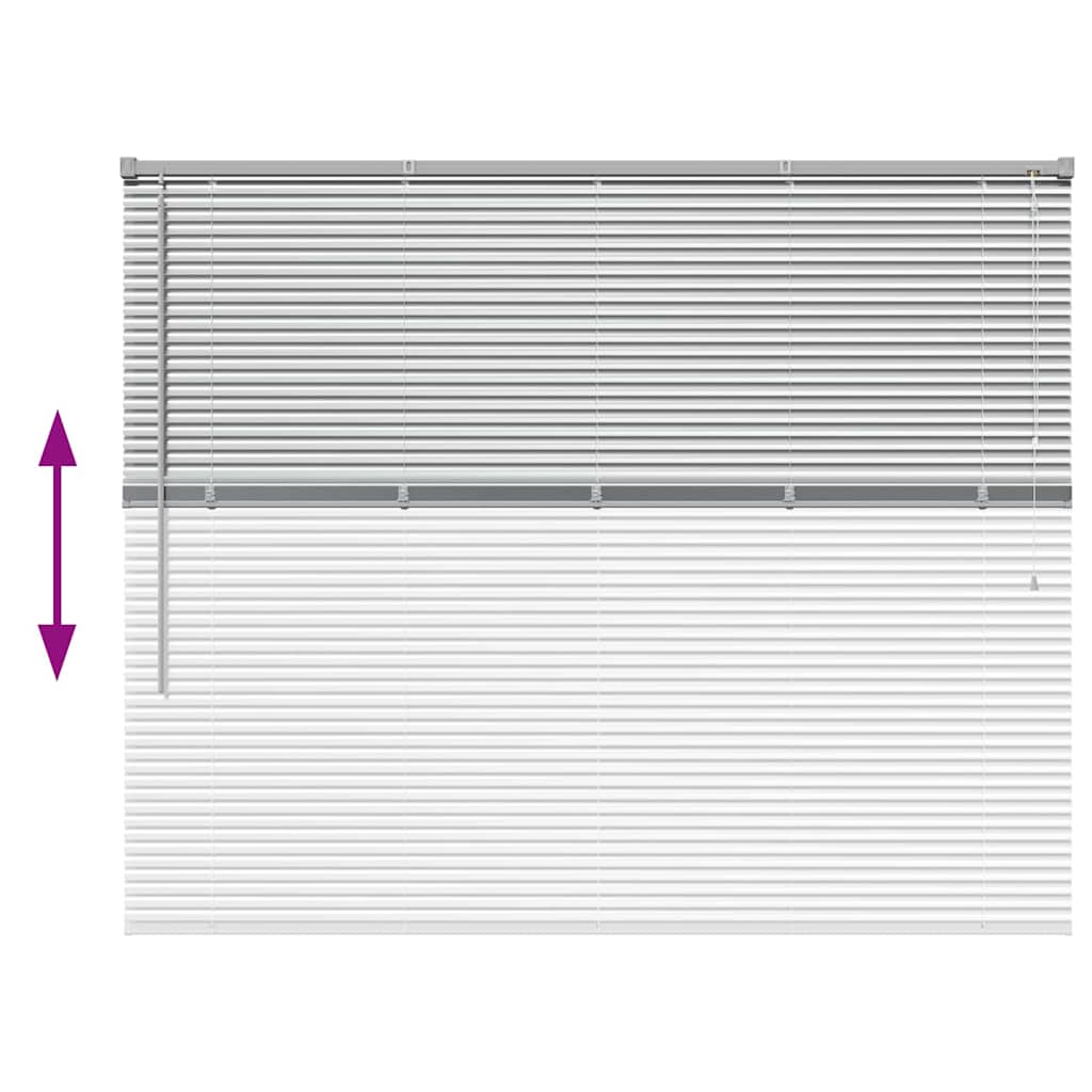 vidaXL Balkenjalousien Silber 130 x 160 cm Aluminium