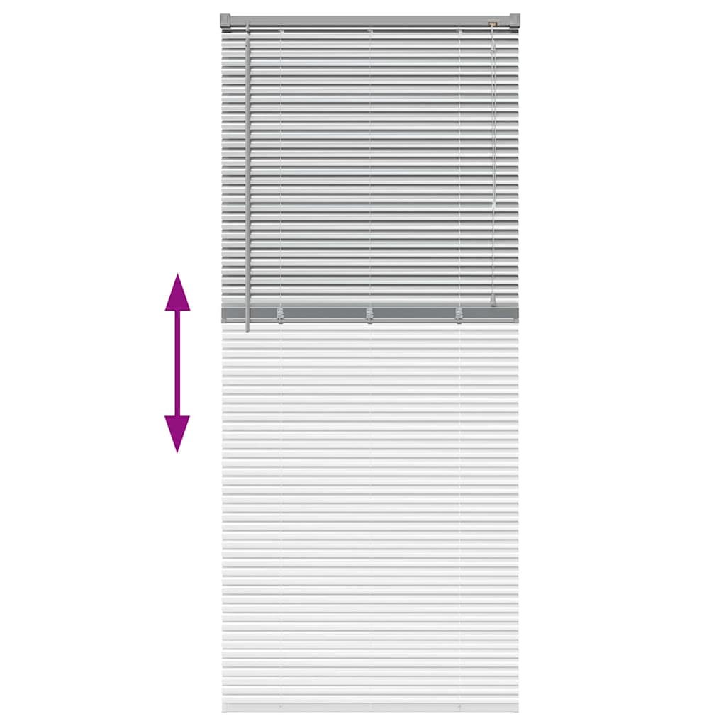 vidaXL Balkenjalousien Silber 175 x 75 cm Aluminium