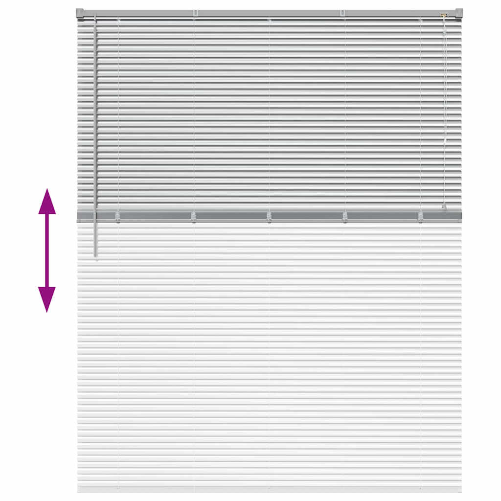 vidaXL Balkenjalousien Silber 175 x 140 cm Aluminium
