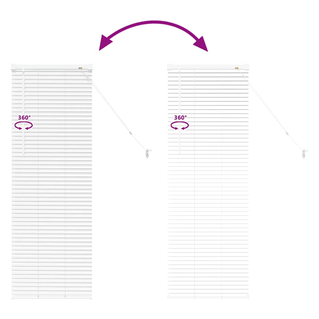Balkenjalousien Weiß 130 x 45 cm Aluminium
