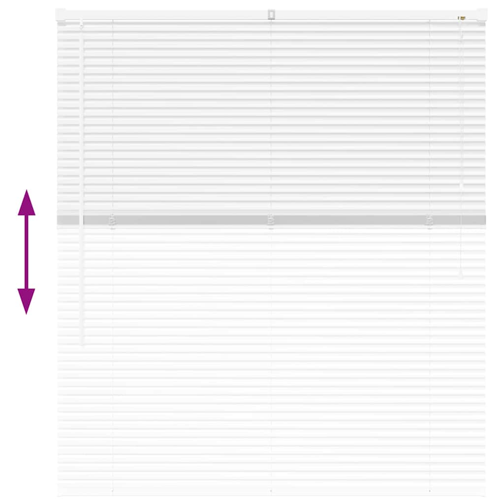 Balkenjalousien Weiß 130 x 110 cm Aluminium