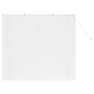 vidaXL Balkenjalousien Weiß 130 x 140 cm Aluminium
