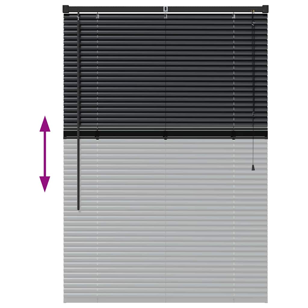 vidaXL Balkenjalousien Schwarz 130 x 85 cm Aluminium