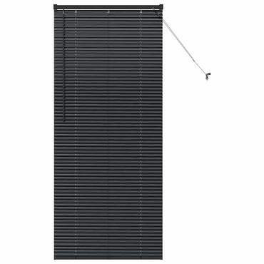 vidaXL Balkenjalousien Schwarz 175 x 75 cm Aluminium