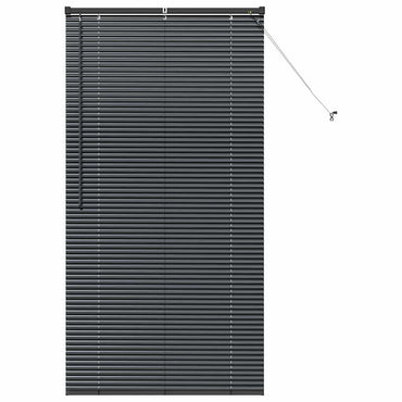 vidaXL Balkenjalousien Schwarz 175 x 90 cm Aluminium