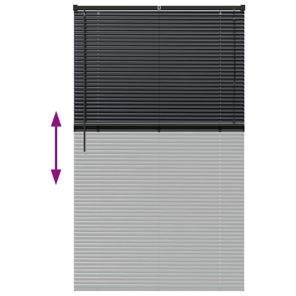 vidaXL Balkenjalousien Schwarz 175 x 100 cm Aluminium