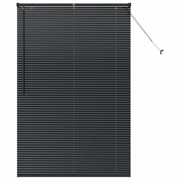 vidaXL Balkenjalousien Schwarz 175 x 110 cm Aluminium