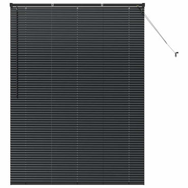 vidaXL Balkenjalousien Schwarz 175 x 125 cm Aluminium