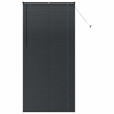 vidaXL Balkenjalousien Schwarz 220 x 100 cm Aluminium