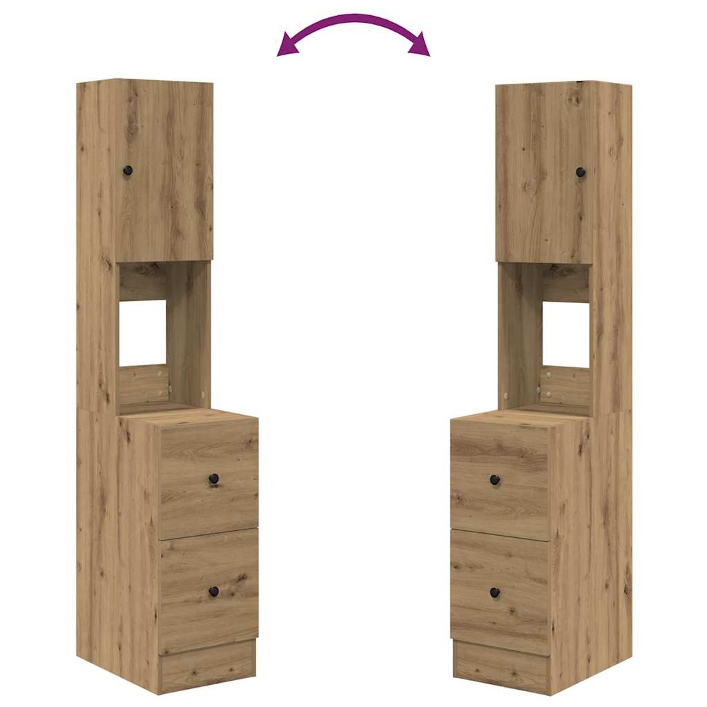 vidaXL Küchenbuffet mit Schubladen Artisan-Eiche 32 x 50 x 180 cm