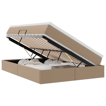 vidaXL Aufbewahrungsbett mit Matratze Cappuccino 140 x 190 cm