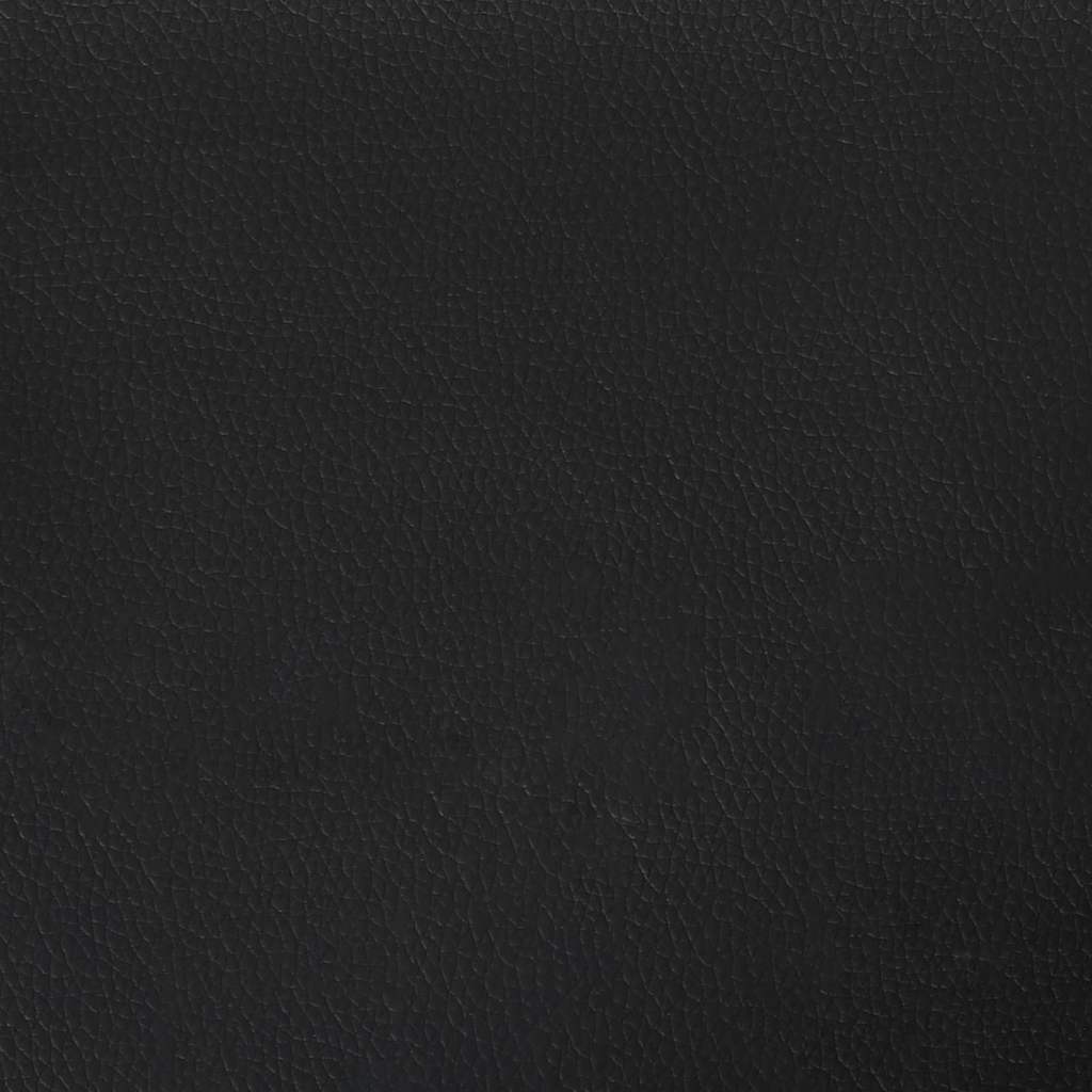 Aufbewahrungsbett mit Matratze Schwarz 100 x 200 cm Kunstleder