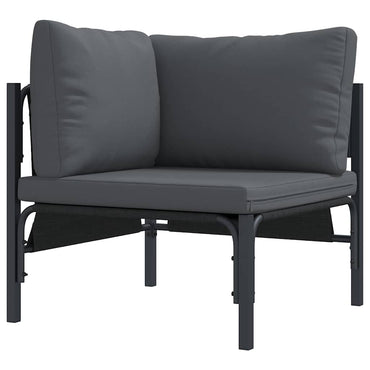 vidaXL Gartenmöbel mit Kissen Anthrazit 80 x 80 x 71 cm Stahl