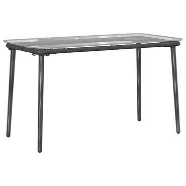 vidaXL Gartentisch Schwarz 80 x 40 x 45 cm Poly-Rattan