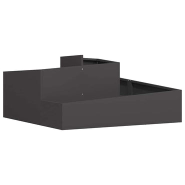 vidaXL Garten-Pflanzgefäß Schwarz 100 x 100 x 50 cm