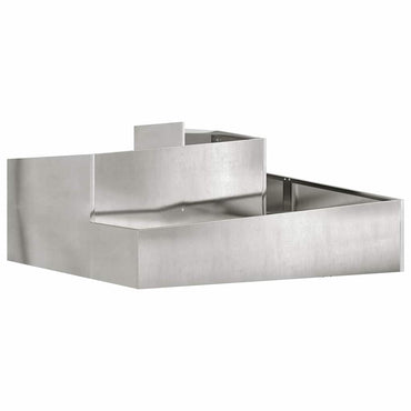 vidaXL Jardinière de jardin argentée 100 x 100 x 50 cm acier inoxydable