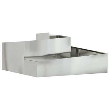 vidaXL Garten-Pflanzgefäß Silber 100 x 100 x 50 cm Verzinkter Stahl