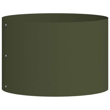 vidaXL Anneau de jardinage pour plantes Vert Olive 30 x 30 x 20 cm Acier laminé à froid
