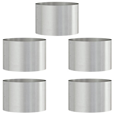 vidaXL Pflanzenring 5 pcs Silber 30 x 30 x 20 cm Edelstahl