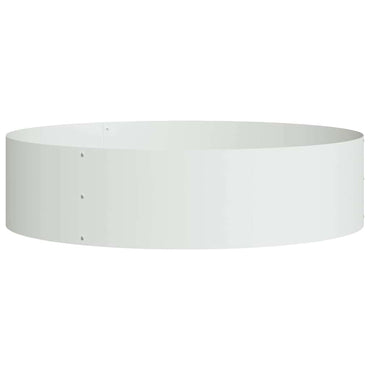 vidaXL Pflanzenring Weiß 80 x 80 x 20 cm Kaltgewalzter Stahl
