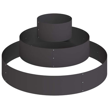 vidaXL Gartenblumentopf Schwarz 120 x 120 x 20 cm Stahl