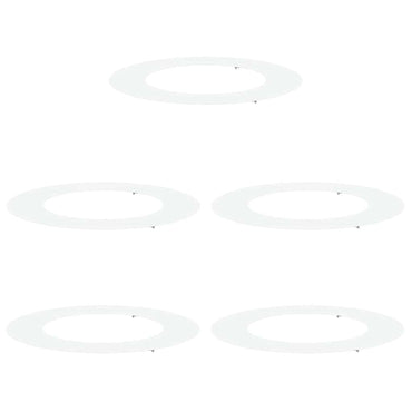 vidaXL geeignet für flache Baumringe 5 pcs Weiß Ø50 / 80 cm Stahl