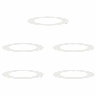 vidaXL geeignet für flache Baumringe 5 pcs Weiß Ø60 / 90 cm Stahl