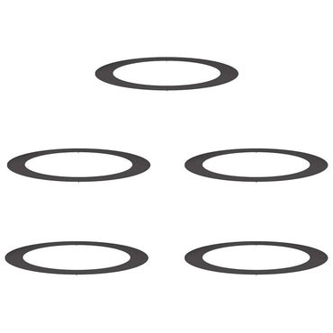 vidaXL geeignet für flache Baumringe 5 pcs Schwarz Ø90 / 120 cm Stahl