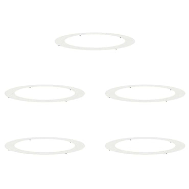 vidaXL geeignet für flache Baumringe 5 pcs Weiß Ø90 / 120 cm Stahl
