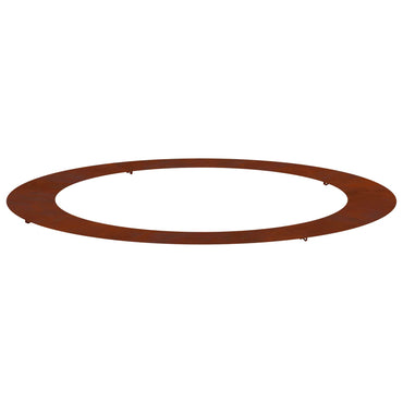 vidaXL geeignet für flachen Baumring Braun Ø90 / 120 cm Wetterfeststahl