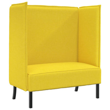 vidaXL Hoher Rücken Sofa 101cm Hellgelb Stoff