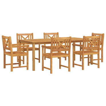 vidaXL Garten Essgruppe 7 pcs Braun Massivholz Akazie