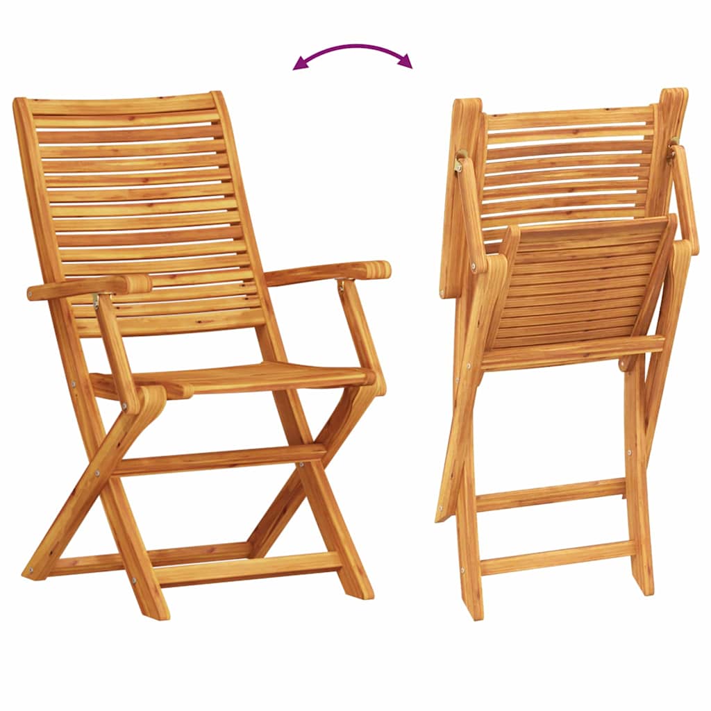 vidaXL Klapp Bistro Set 3 pcs Braun Akazie Massivholz