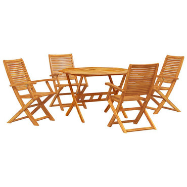 vidaXL Garten Essgruppe 5 pcs Braun Akazie Massivholz