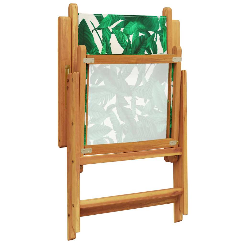 vidaXL Garten Essgruppe 7 pcs Blattmuster Massivholz Akazie